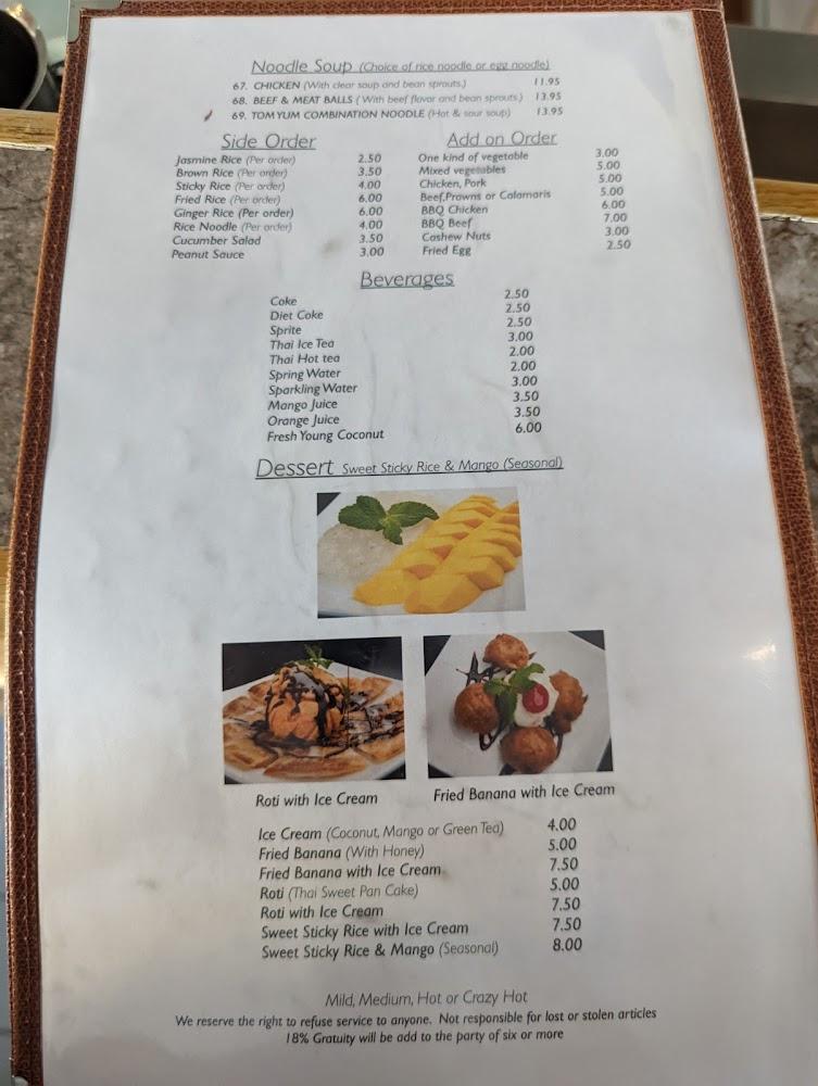 Thai Stick Restaurant Menu image 1